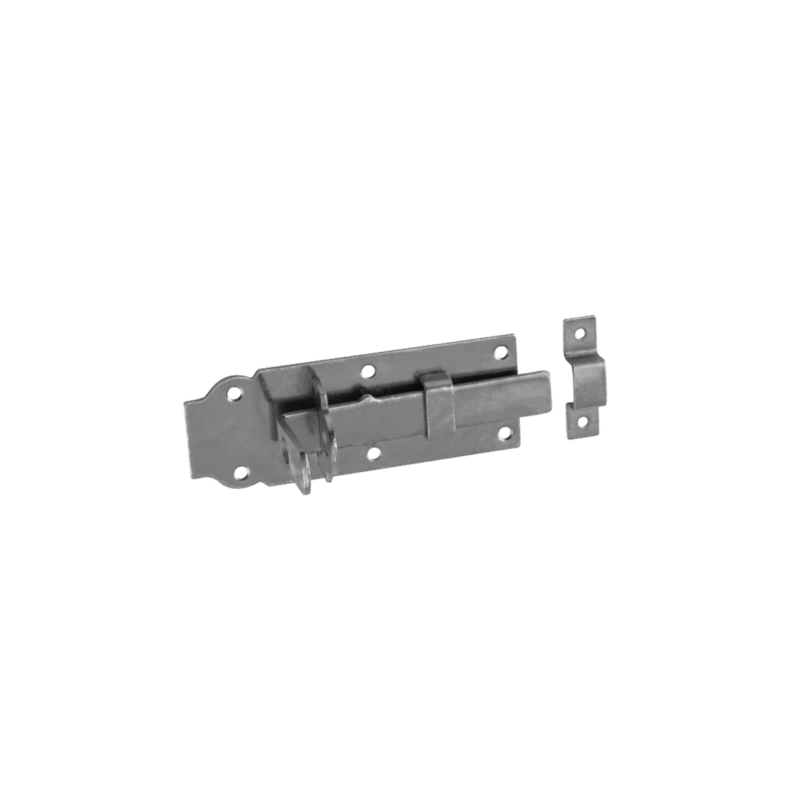 Zavor Poarta cu Tija Dreapta si Ochi pentru Lacat 140x55x5 mm Zincat Argintiu WZP140