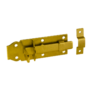 Zavor Poarta cu Tija Dreapta si Ochi pentru Lacat 120x45x5 mm Zincat Galben WZP120
