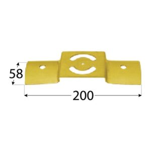 Conector Grinzi Rotunde tip T, 80-100 mm 200x58x2,5 mm Zincat LBO3
