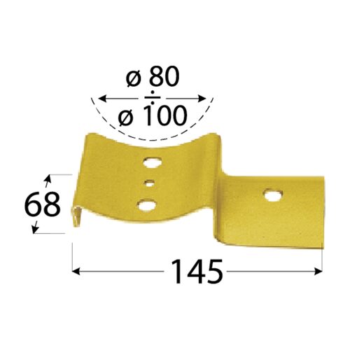 Conector Grinzi Rotunde tip T, 80-100 mm 145x68x2,5 mm Zincat LBO2 - 2 Conector Grinzi Rotunde tip T, 80-100 mm 145x68x2,5 mm Zincat LBO2