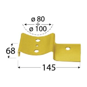 Conector Grinzi Rotunde tip T, 80-100 mm 145x68x2,5 mm Zincat Galvanic LBO2