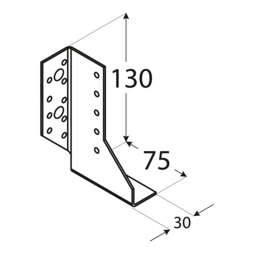 Papuc Grinda Reglabil Divizat Stanga 28x130x75x2 mm WBD130L