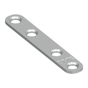 Conector Plat Ingust Rotunjit pentru Mobila 77x13x2 mm Zincat FLW80