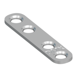 Conector Plat Ingust Rotunjit pentru Mobila 57x13x2 mm Zincat FLW60