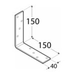 Coltar Gros pentru Grinzi Lemn 150x150x40x5 mm KB4