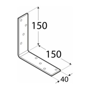 Coltar Gros pentru Grinzi Lemn 150x150x40x5 mm KB4