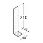 Coltar Ancora Lemn Beton 210x43x40x4 mm KK11 - 2 Coltar Ancora Lemn Beton 210x43x40x4 mm KK11