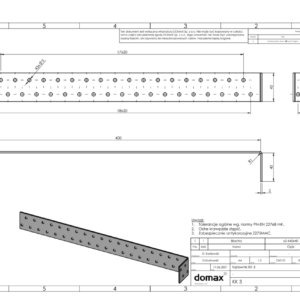 Coltar Ancora Lemn Beton 400x40x40x2 mm KK3