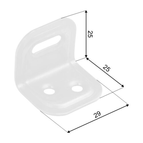Coltar Reglabil Mobila 25x25x29x1 mm Alb FKS1 BI