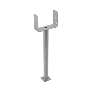 Suport Stalp Lemn Sarcina Grea 160x160 mm Tip U cu Tija Tubulara Lunga 500 mm si Baza PSS160 R500