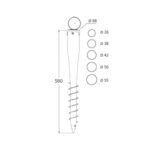 Suport Stalp Rotund Insurubabil in Pamant 68 mm Tip Circular 550 mm PWO 68/550