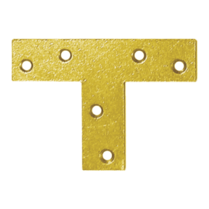 Conector Tip T pentru Grinzi și Stâlpi Lemn 70x50x16x2 mm Zincat Galben KT1