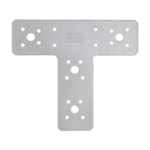 Conector Tip T pentru Grinzi și Stâlpi Lemn 160x140x45x2,5 mm Zincat Argintiu KT160