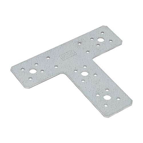 Conector Tip T pentru Grinzi și Stâlpi Lemn 160x140x45x2,5 mm Zincat Argintiu KT160