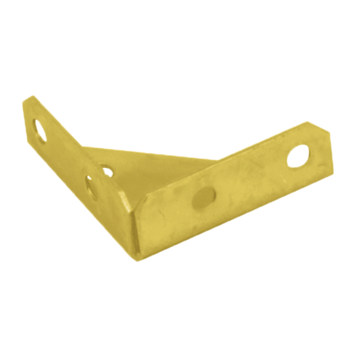 Coltar Metalic Decorativ pentru Lazi si Cufere 50x50x16x1,5 mm Zincat Galben NS50 Coltar Metalic Decorativ pentru Lazi si Cufere 50x50x16x1,5 mm Zincat Galben NS50