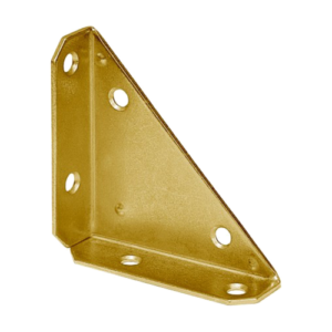 Coltar Metalic Decorativ pentru Lazi si Cufere 75x75x20x2 mm Zincat Galben NS75