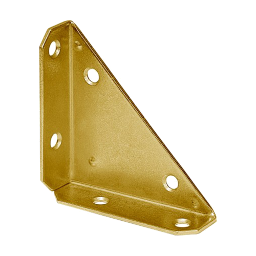 Coltar Metalic Decorativ pentru Lazi si Cufere 75x75x20x2 mm Zincat Galben NS75 Coltar Metalic Decorativ pentru Lazi si Cufere 75x75x20x2 mm Zincat Galben NS75