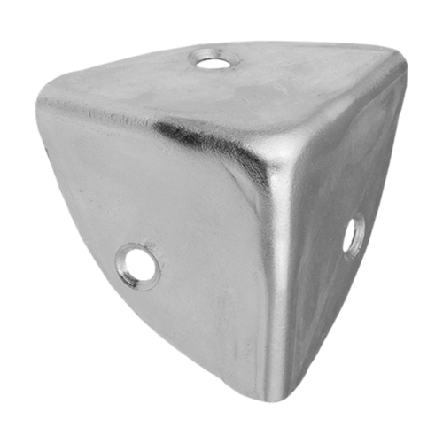 Coltar Metalic Decorativ pentru Lazi si Cufere 36x36x36x1 mm Zincat Argintiu NS36