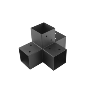 Conector Pergola Tip X pentru Grinzi Lemn 90 mm Negru GPX 90