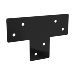 Conector Plat 3 Cai (Tip T) pentru Traverse Pergola 170x255x2,5 mm Negru GPLP85