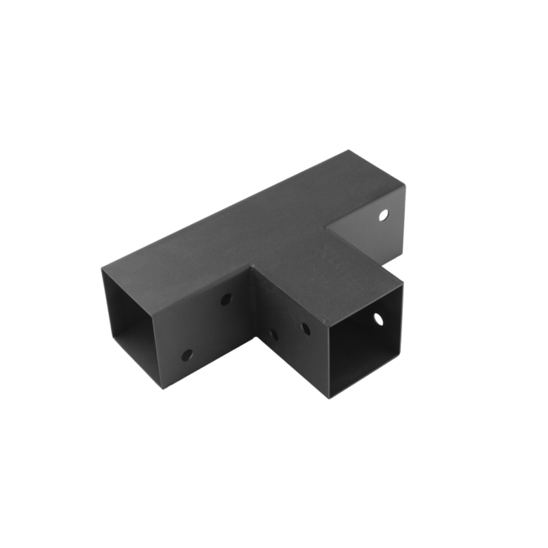 Conector Pergola Tip T pentru Grinzi Lemn 70 mm Negru GPT 70 Conector Pergola Tip T pentru Grinzi Lemn 70 mm Negru GPT 70