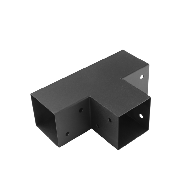 Conector Pergola Tip T pentru Grinzi Lemn 90 mm Negru GPT 90 Conector Pergola Tip T pentru Grinzi Lemn 90 mm Negru GPT 90