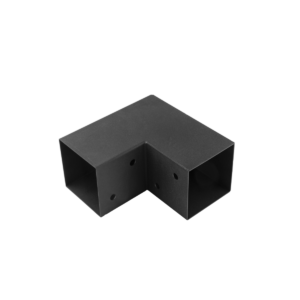 Conector Pergola Colt 2 Cai (Tip L) Stalp + Grinda 90x90 mm Negru GPL90