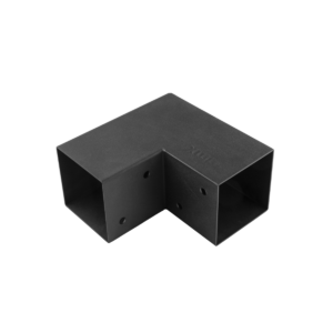 Conector Pergola Colt 2 Cai (Tip L) Stalp + Grinda 100x100 mm Negru GPL100