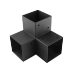 Conector Pergola Tip Y de Colt pentru Grinzi Lemn 120 mm Negru GPY 120