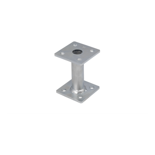 Suport Stalp Lemn Patrat Inaltat cu Talpa pentru Beton 80x80x100x4 mm PMF80/100 Suport Stalp Lemn Patrat Inaltat cu Talpa pentru Beton 80x80x100x4 mm PMF80/100