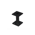 Suport Stalp Lemn Patrat Inaltat cu Talpa pentru Beton 80x80x100x4 mm Negru PMF80/100