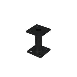 Suport Stalp Lemn Patrat Inaltat cu Talpa pentru Beton 80x80x100x4 mm Negru PMF80/100