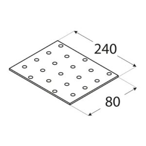 Placa Perforata 240x80x2 mm PP10
