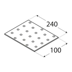 Placa Perforata 240x100x2 mm PP13