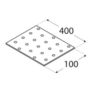 Placa Perforata 400x100x2 mm PP16