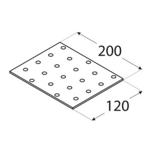 Placa Perforata 200x120x2 mm PP18