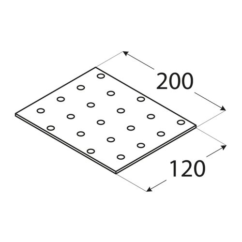 Placa Perforata 200x120x2 mm PP18