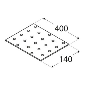 Placa Perforata 400x140x2 mm PP22