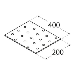 Placa Perforata 400x200x2 mm PP25