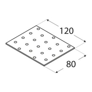Placa Perforata 120x80x2 mm PP33
