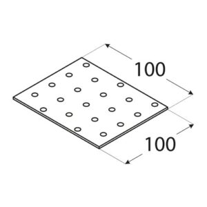 Placa Perforata 100x100x2 mm PP35