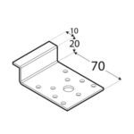 Conector Tip Z pentru Grinzi Lemn 70x20x55x2.5 mm LZ0 - 1 Conector Tip Z pentru Grinzi Lemn 70x20x55x2.5 mm LZ0