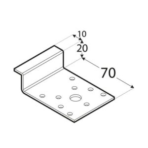 Conector Tip Z pentru Grinzi Lemn 70x20x55x2.5 mm LZ0
