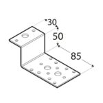 Conector Tip Z pentru Grinzi Lemn 85x50x55x2.5 mm LZ2 - 1 Conector Tip Z pentru Grinzi Lemn 85x50x55x2.5 mm LZ2