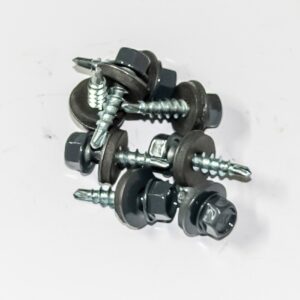 Suruburi Autoforante Cap Hexagonal 4.8x50 mm Gri Antracit Ral 7016 cu saiba EPDM - 100 Buc/cutie
