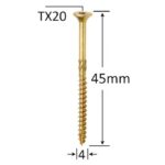 Surub Dulgherie Cap Inecat 4x45mm - 200buc/cutie - 2 Surub Dulgherie Cap Inecat 4x45mm - 200buc/cutie