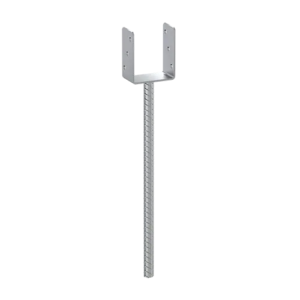 Suport Stalp Lemn 100 mm Tip U PS100U/500 cu Tija Lunga
