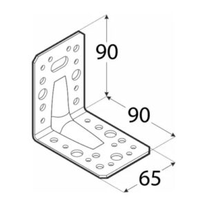 Coltar Lemn Ranforsat 90x90x65x2.5 KP11