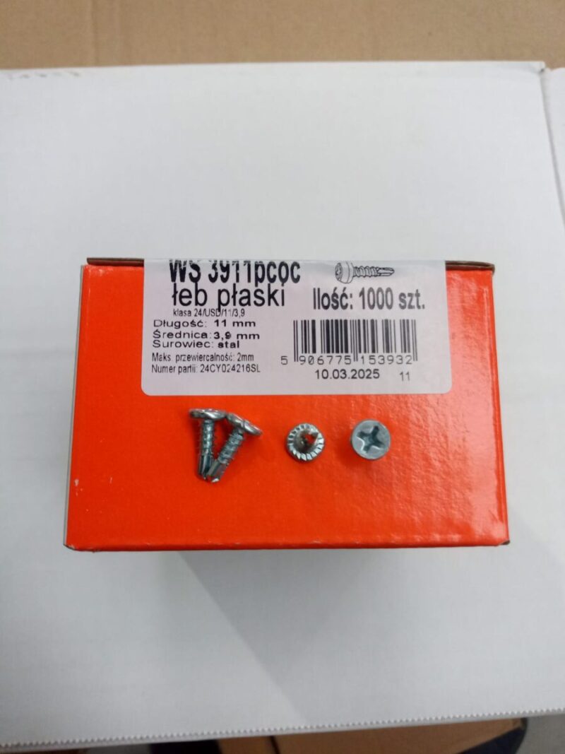 Suruburi Autoforante Cap Plat 3.9x11mm Zincat - 1000buc/cutie