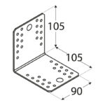 Coltar Lemn 105x105x90x3 KL5 - 1 Coltar Lemn 105x105x90x3 KL5